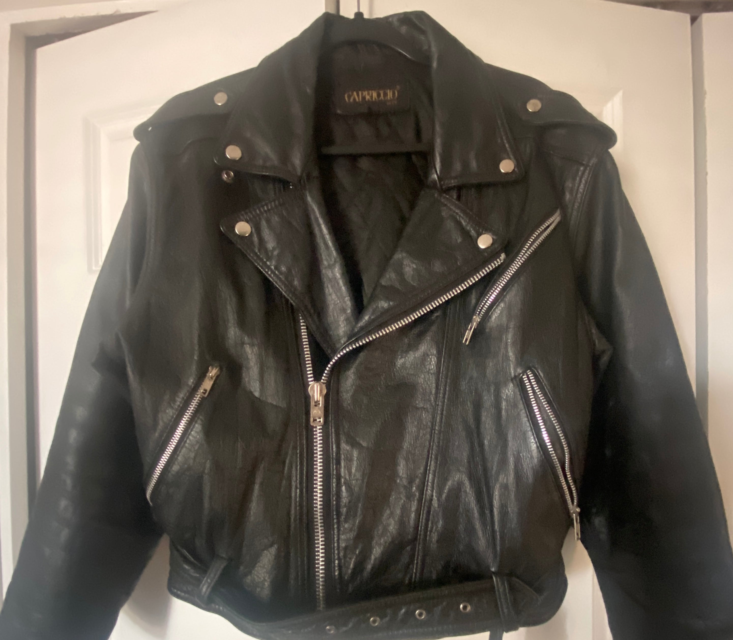 VINTAGE CAPRICCIO LEATHER MOTO JACKET 80's