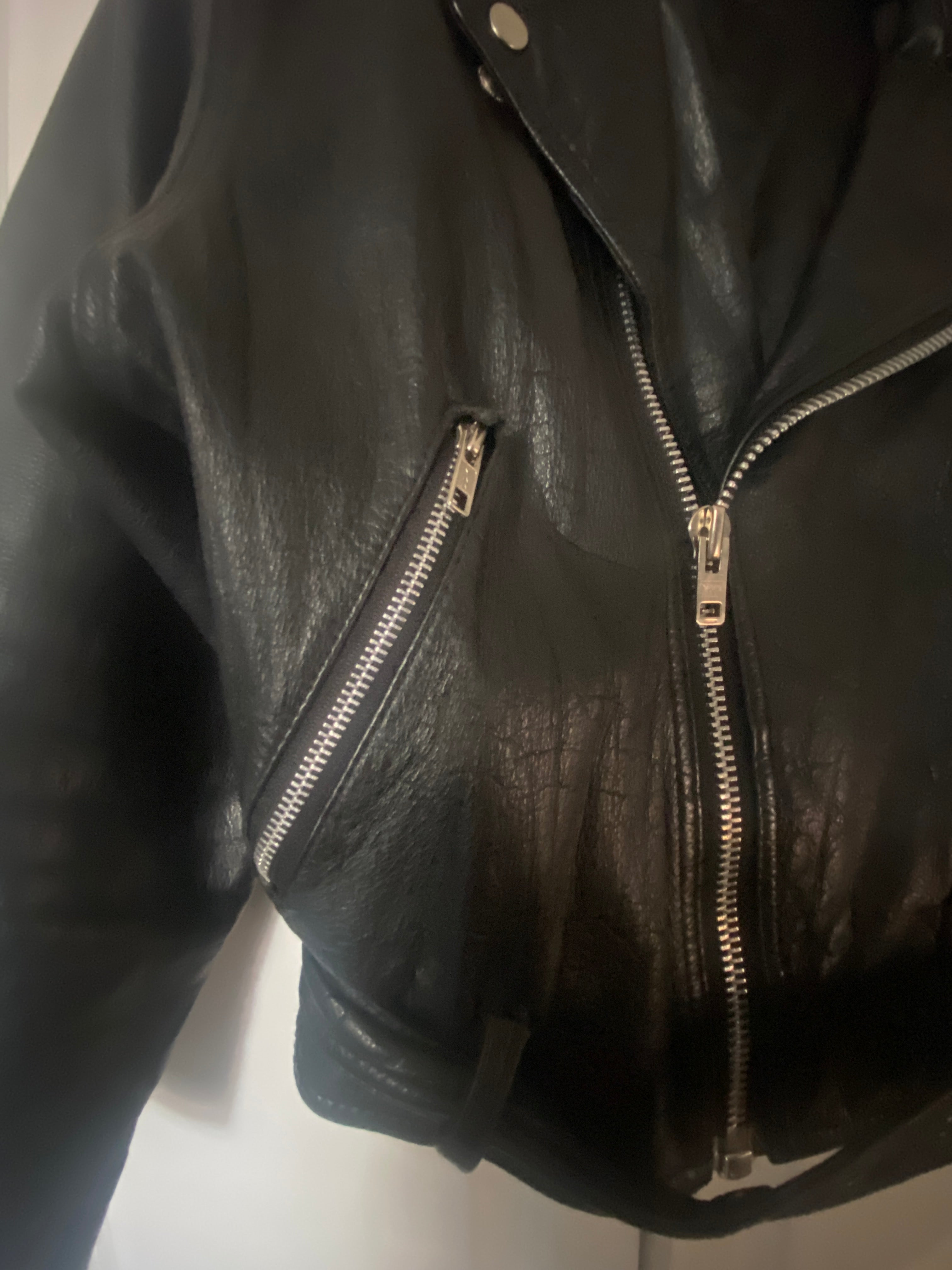 VINTAGE CAPRICCIO LEATHER MOTO JACKET 80's