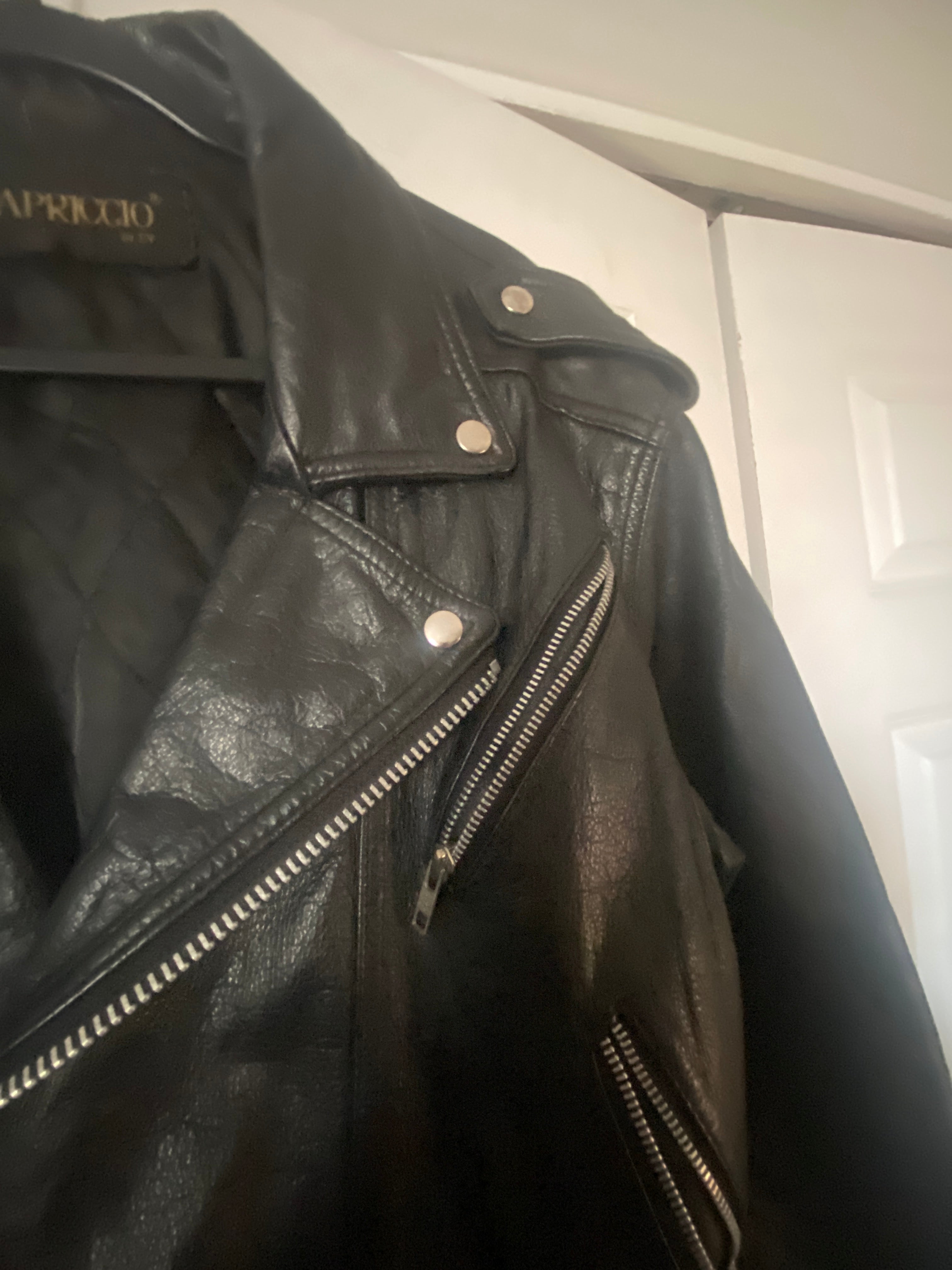 VINTAGE CAPRICCIO LEATHER MOTO JACKET 80's