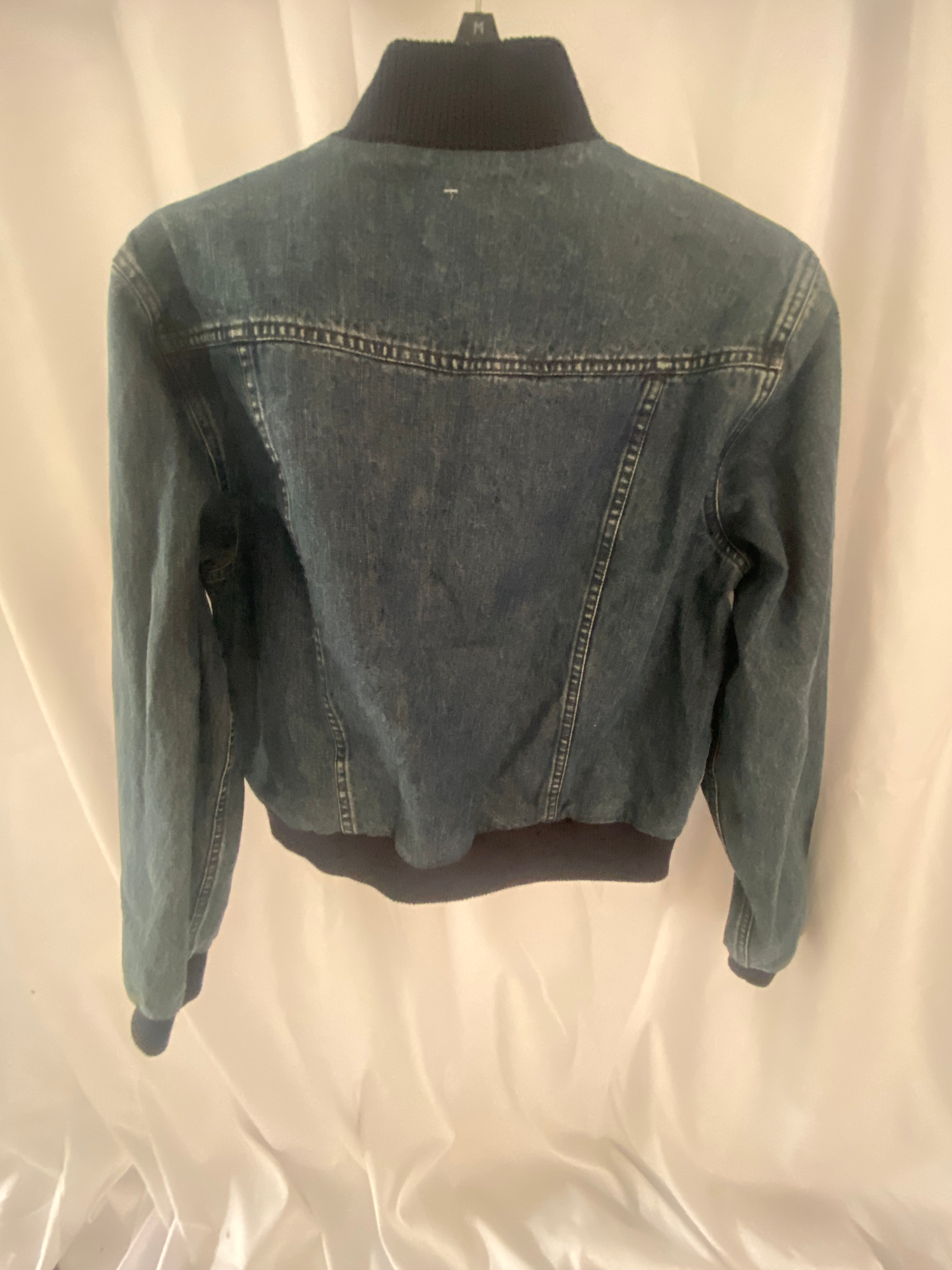Vintage Liz Claiboren Denim Bomber Jacket 80s