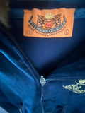 2000 Y2k Blue Velour Juicy Couture Hoodie Zip Up