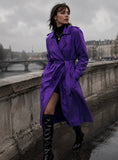 Vintage Shimmery Purple Jones of New York Trench 1980s