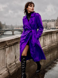 Vintage Shimmery Purple Jones of New York Trench 1980s
