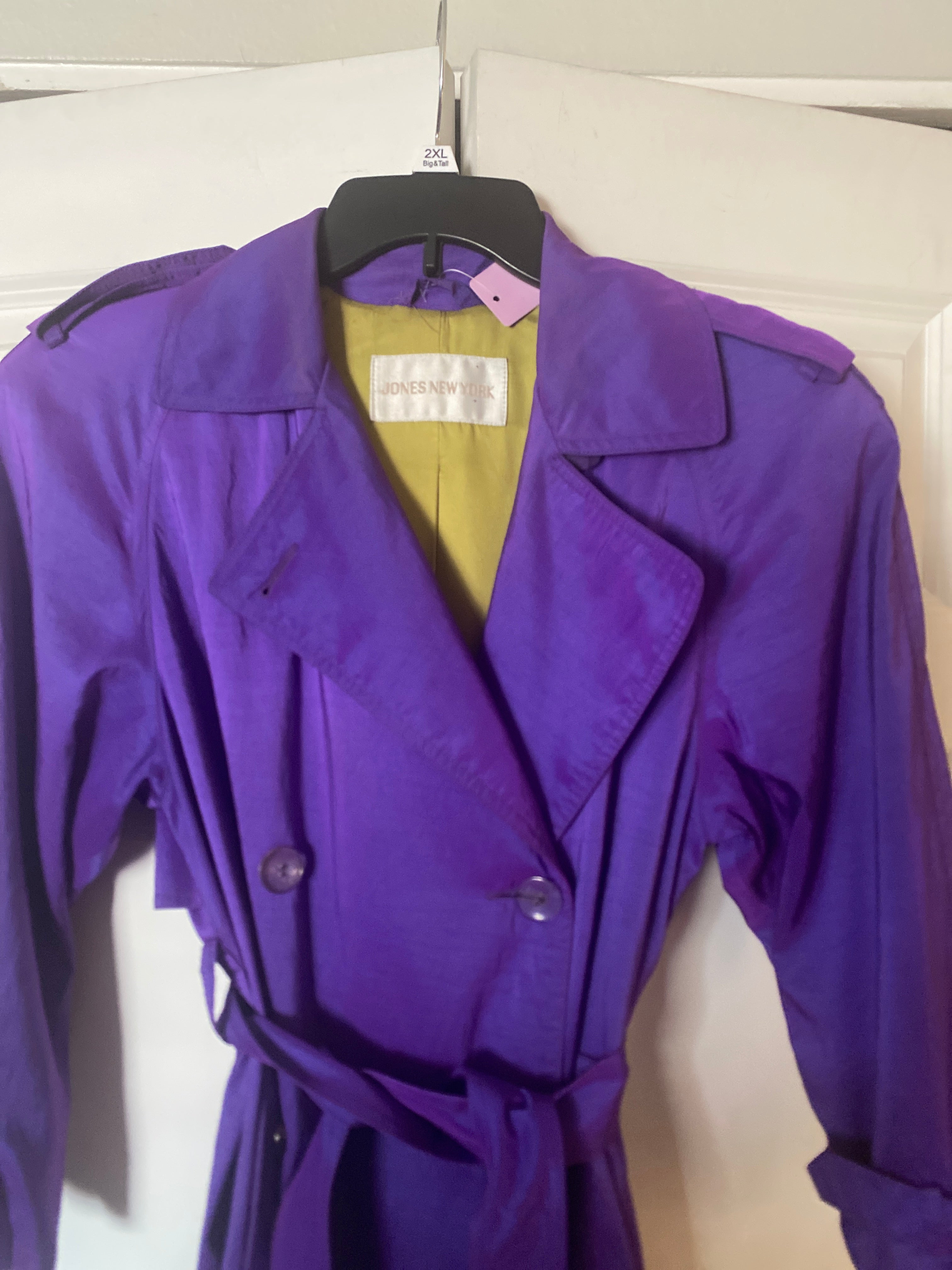 Vintage Shimmery Purple Jones of New York Trench 1980s