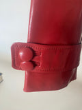 RED PATTON LEATHER TRENCH COAT by Mark Allen '78