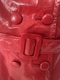 RED PATTON LEATHER TRENCH COAT by Mark Allen '78