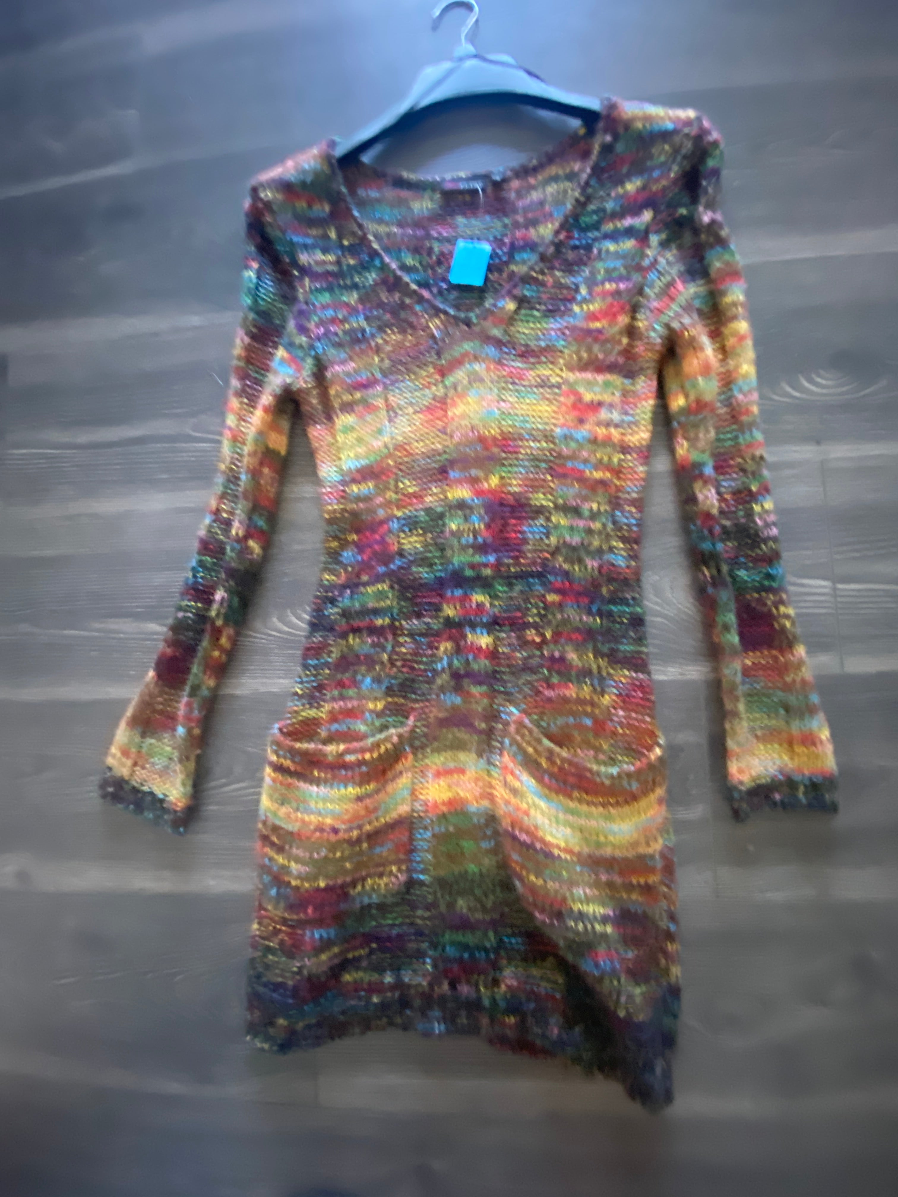 Vintage Retro Boho Hippie Knit Mini