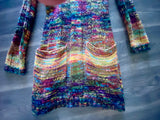 Vintage Retro Boho Hippie Knit Mini