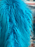 AQUA Long  Faux Fur Feather  Jacket