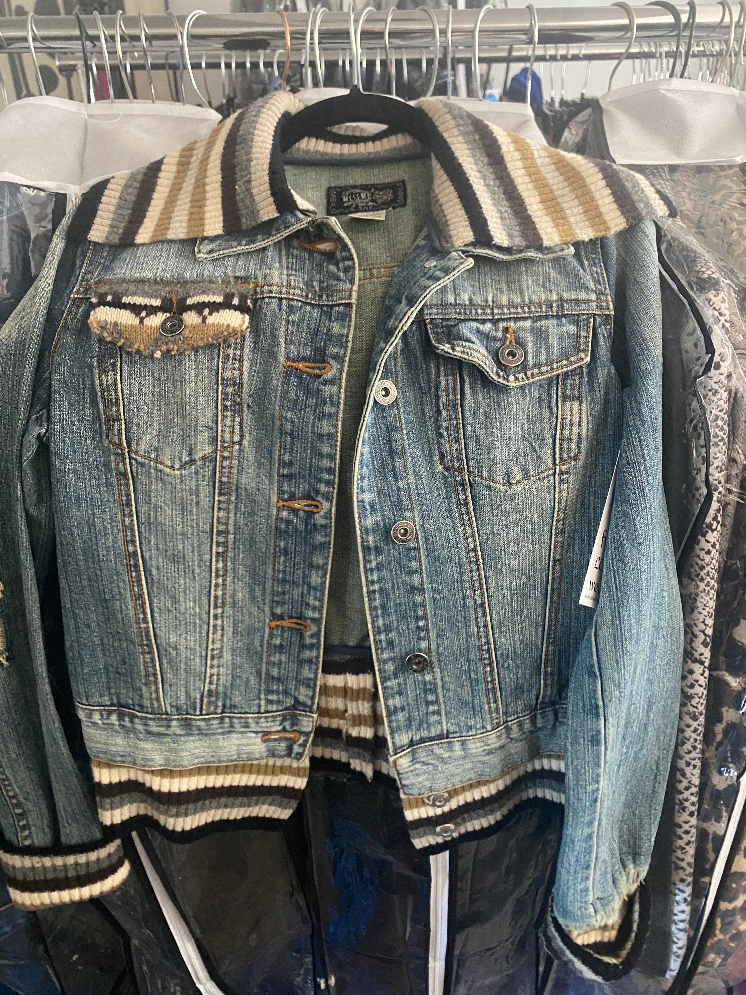 Vintage MISS. ME Y2K Denim Knit Jacket 2000