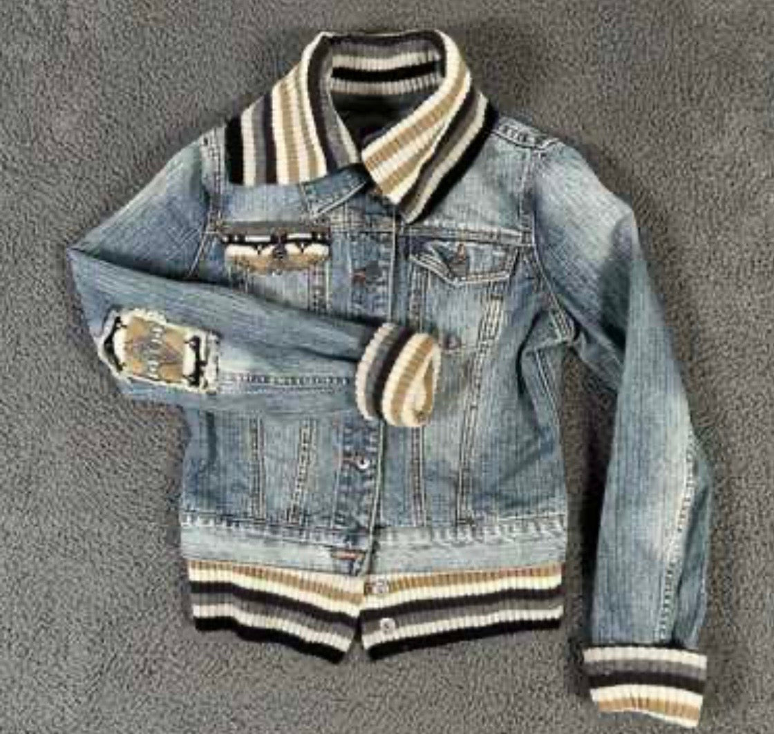 Vintage MISS. ME Y2K Denim Knit Jacket 2000