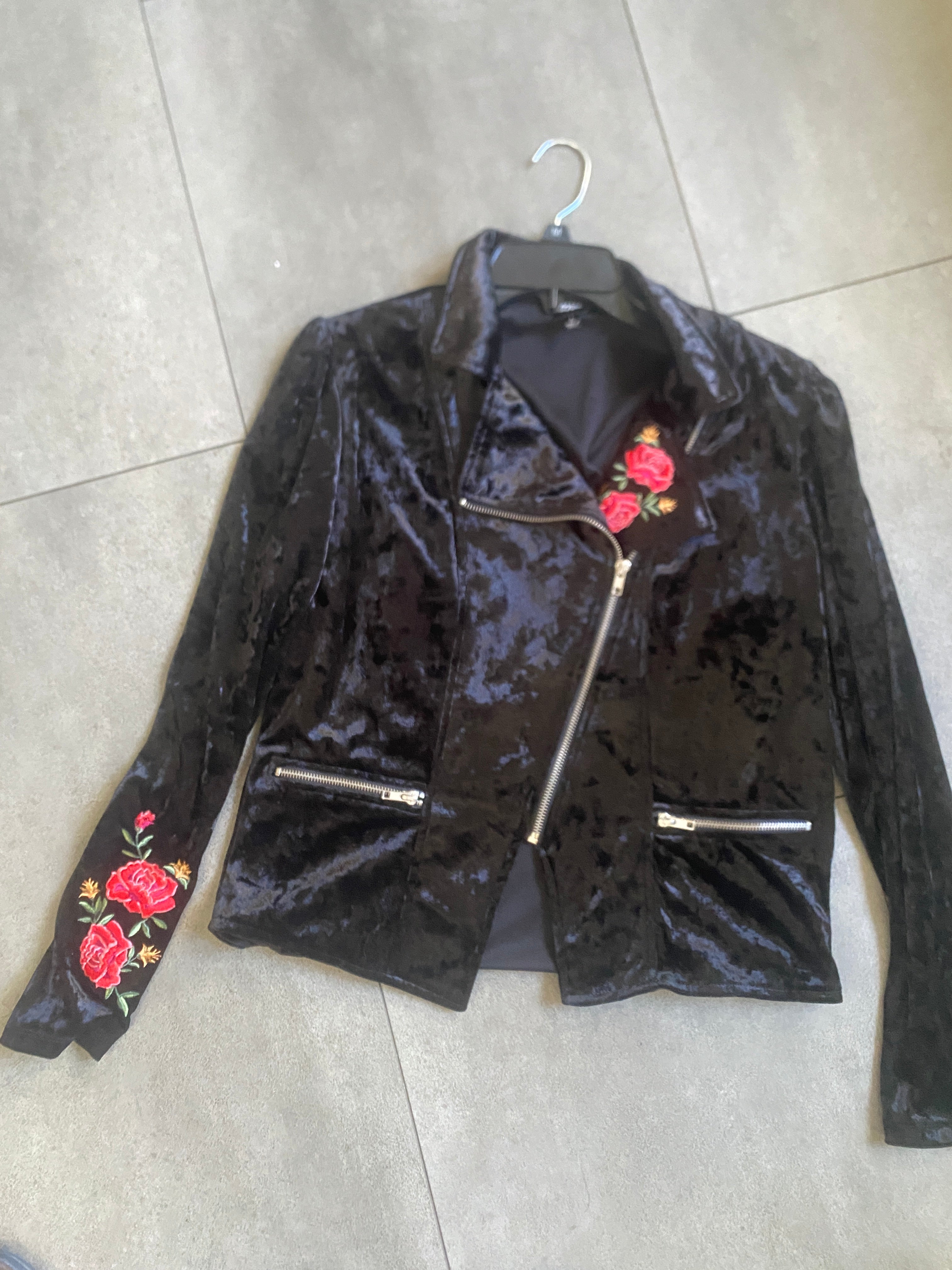 Disney Pixar Coco Crushed Velour Moto Jacket