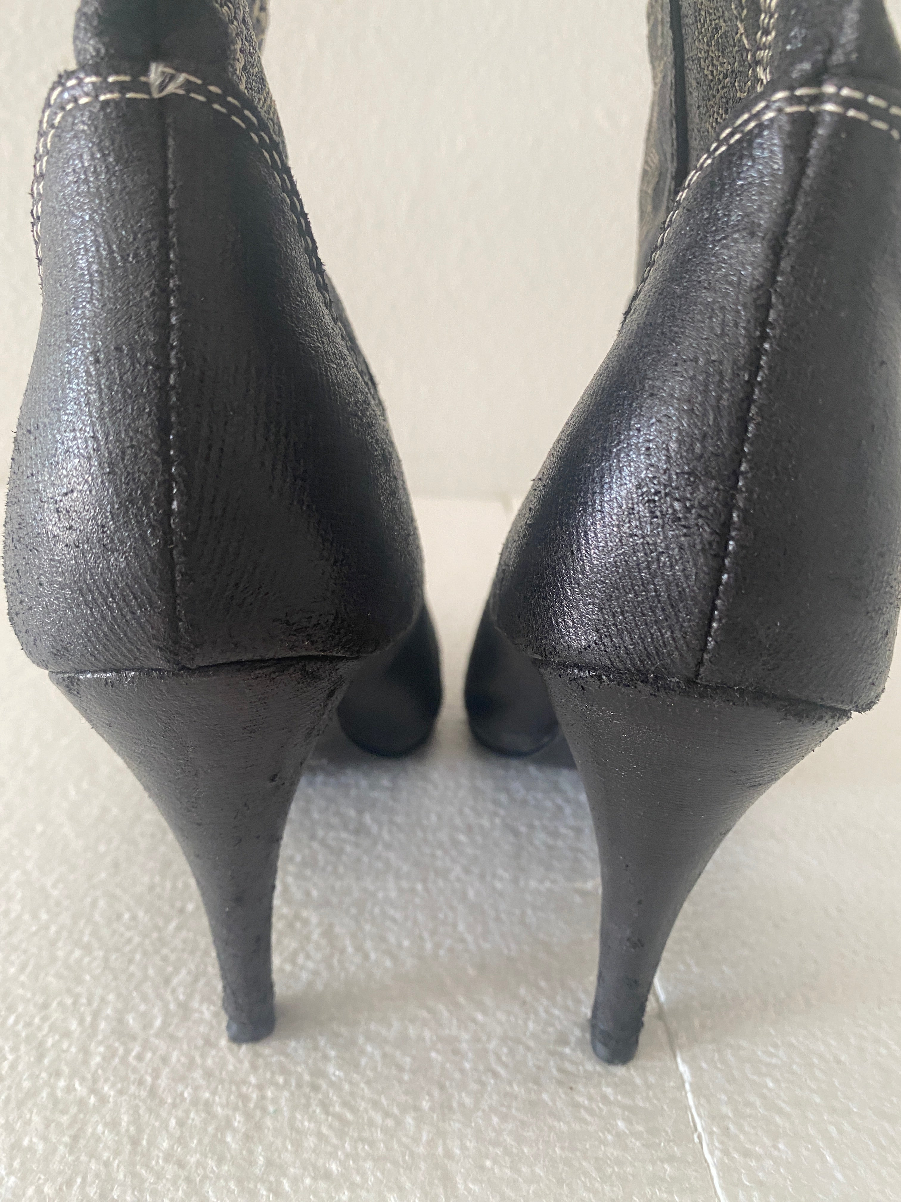 90's Womens Heeled Leather Western Boots
