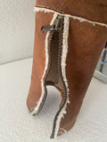 GORGEOUS Suede Sherpa Sherling Leather Jacket Hillard & Hannson 2000