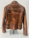 GORGEOUS Suede Sherpa Sherling Leather Jacket Hillard & Hannson 2000