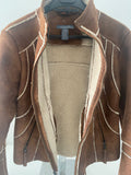 GORGEOUS Suede Sherpa Sherling Leather Jacket Hillard & Hannson 2000