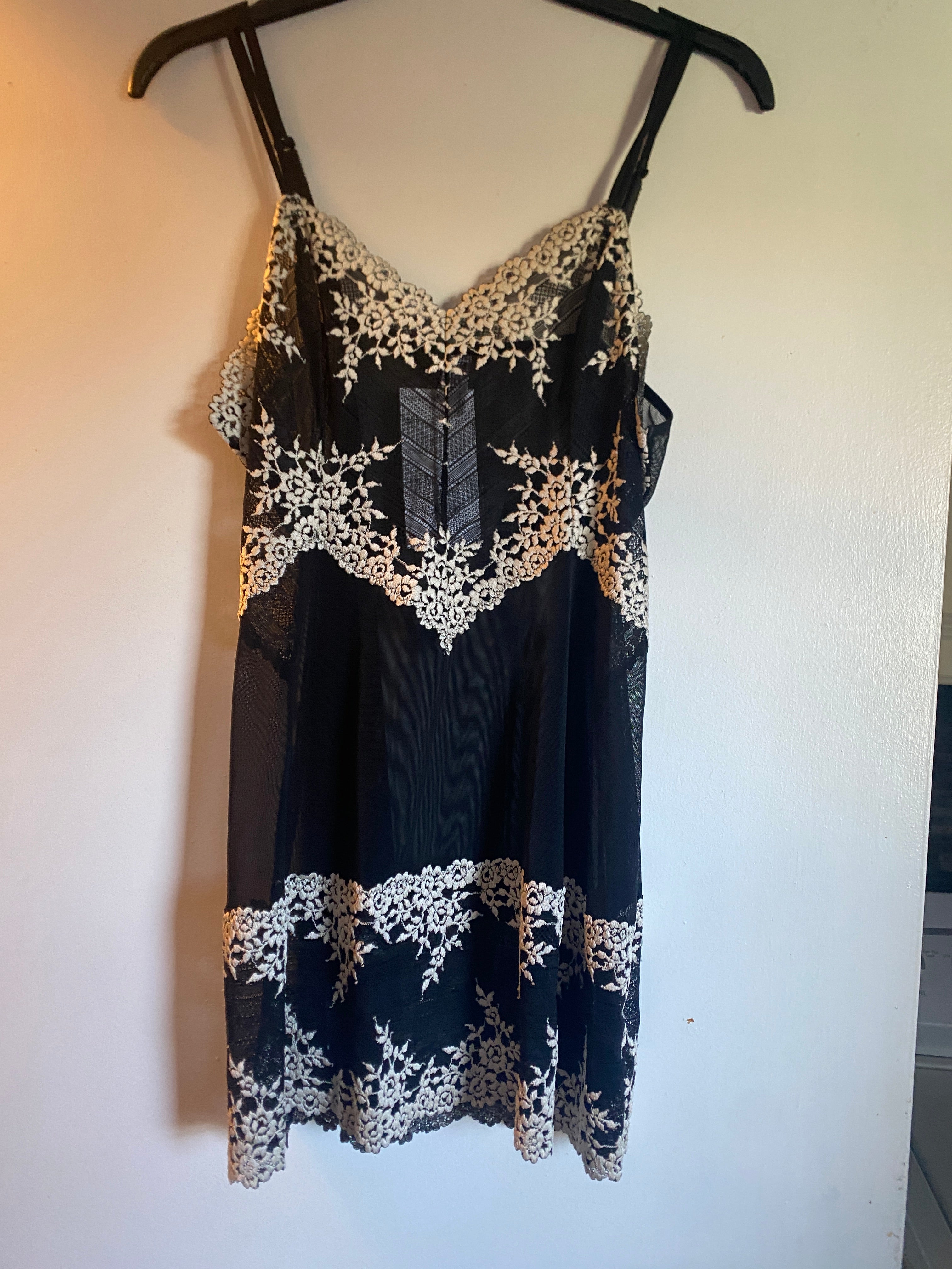 Y2K Black with Lace Slip Dress