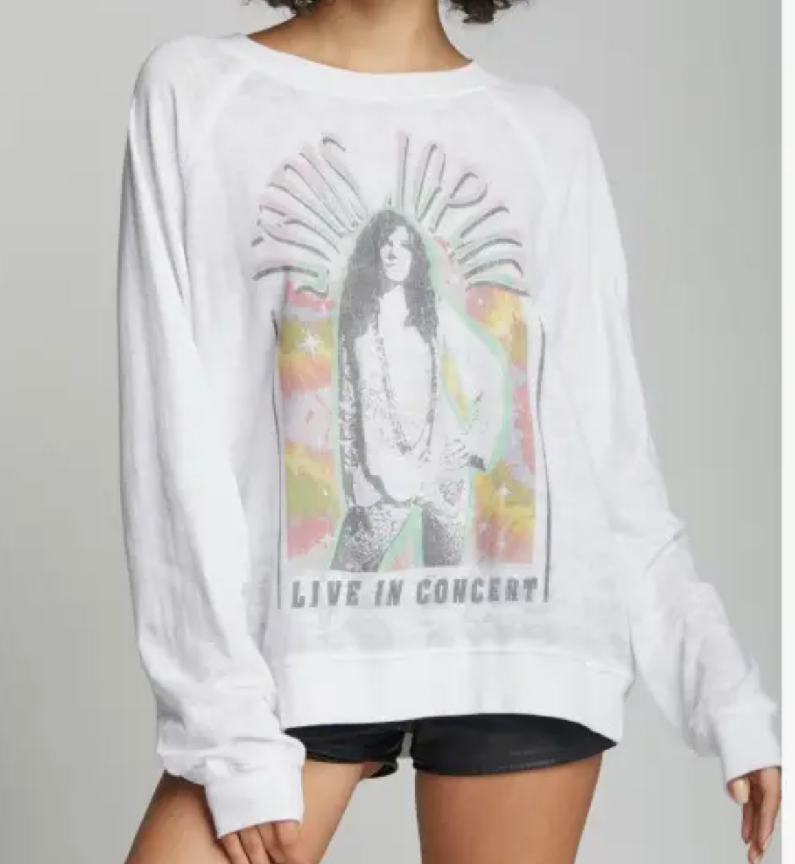 JANIS JOPLIN LIVE CONCERT 1960S GRAPHIC SWEATSHIRT