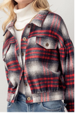 Distressed Cropped VNeck French Terry Thermal