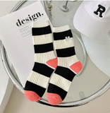 COZY COLORFUL STRIPE CREW SOCKS (Style Options)