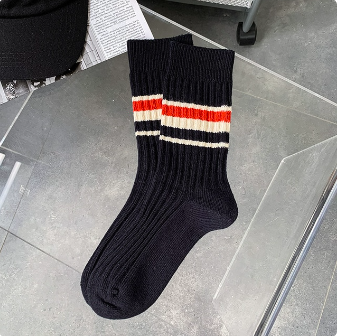 COZY COLORFUL STRIPE CREW SOCKS (Style Options)