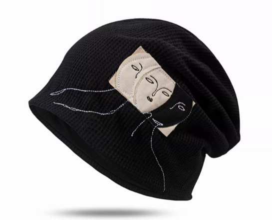 FACE ART KNIT CAP