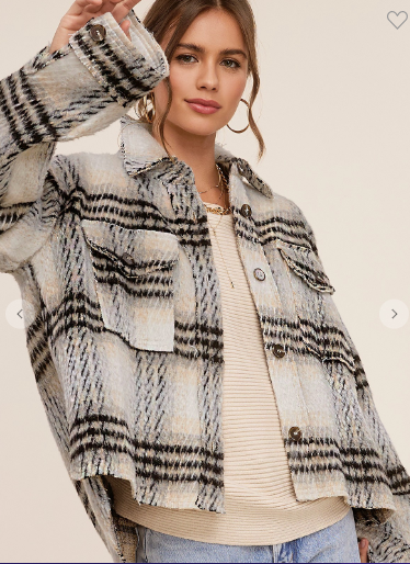 Madelyn Cropped Plaid Shacket
