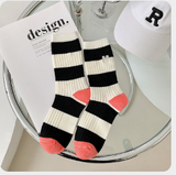 COZY COLORFUL STRIPE CREW SOCKS (Style Options)