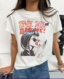 RE-DONE Vintage Wash Love or Leave Me Tshirt by RE/DONE