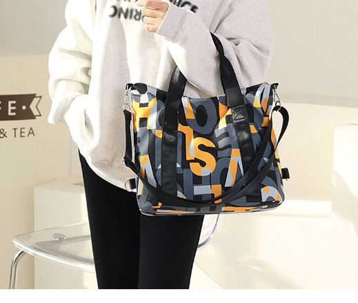 Nylon Pop Art Messenger Travel  Bag