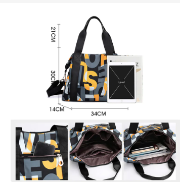 Nylon Pop Art Messenger Travel  Bag