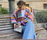 Multi Color Mohair  Lantern Sweater -Italy AVAILABLE OCT 9