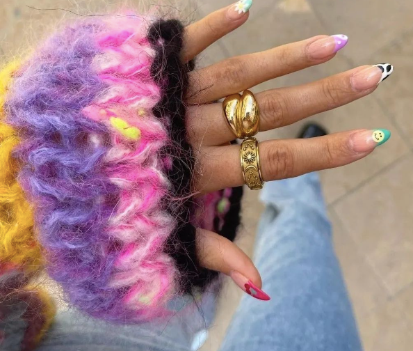 Multi Color Mohair  Lantern Sweater -Italy AVAILABLE OCT 9