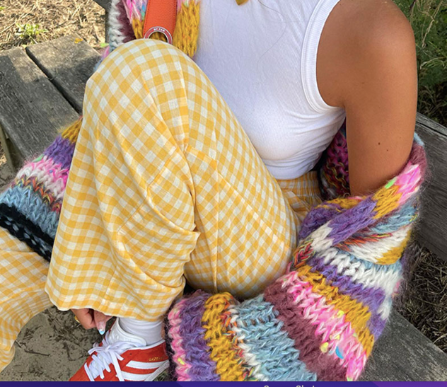 Multi Color Mohair  Lantern Sweater -Italy AVAILABLE OCT 9