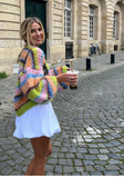 Multi Color Mohair Lantern Sweater -Italy- AVAILABLE OCT 9TH