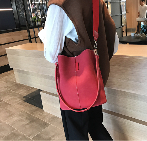 Leather Bucket Bag (Color Options) (Vegan)