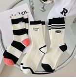 COZY COLORFUL STRIPE CREW SOCKS (Style Options)