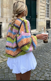 Multi Color Mohair Lantern Sweater -Italy- AVAILABLE OCT 9TH