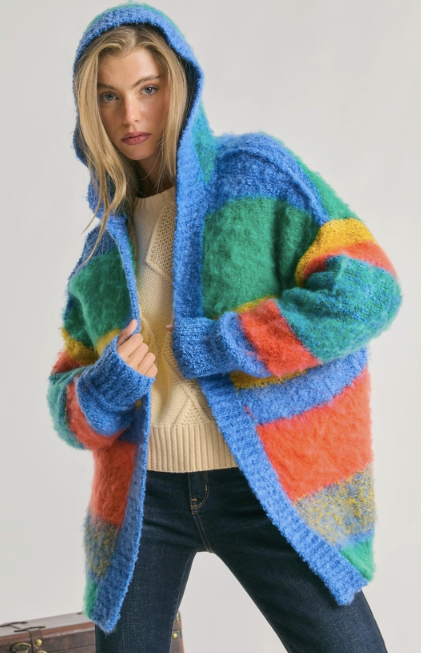 Multi Color Hoodie Cardi SOFTEST EVER