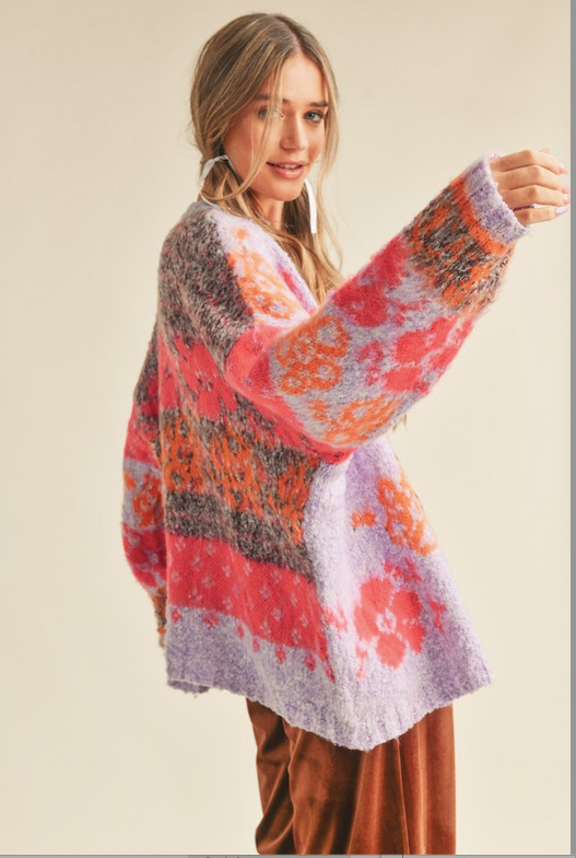 FLOWER POWER FLORAL CARDI