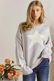 STAR CREW GREY SOFT SWEATER