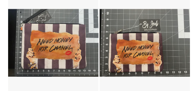 NEED MONEY FOR CHANEL Makeup and Travel Pouch (2 sizes)