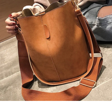 Suede Bucket Bag (Color Options) (Vegan)