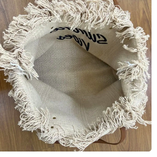 Summer Vibes Large Woven Canvas Totes (Color Options)