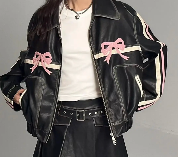 PINK Bow Lovin' Bomber Jacket