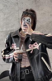 PINK Bow Lovin' Bomber Jacket