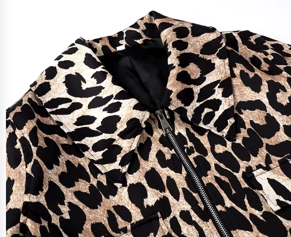 LEOPARD BOMBER JACKET