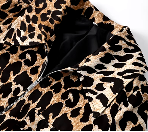 LEOPARD BOMBER JACKET