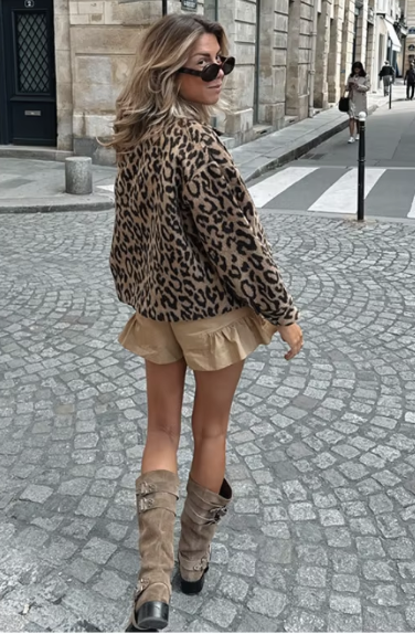 LEOPARD BOMBER JACKET