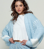 Robin Egg Blue Spring Whip Stitch Cardi